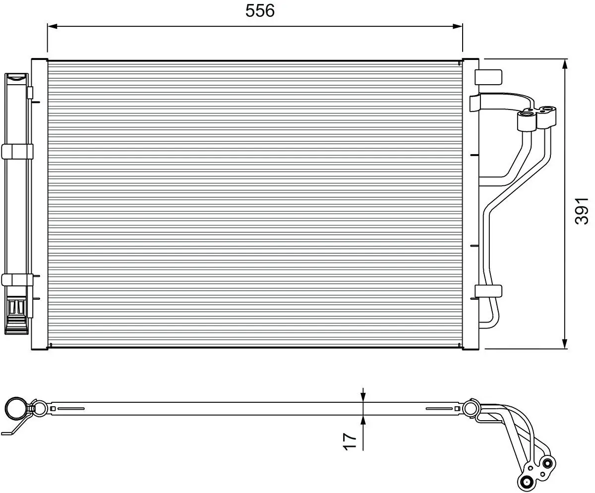 Kondensator, Klimaanlage VALEO 814394