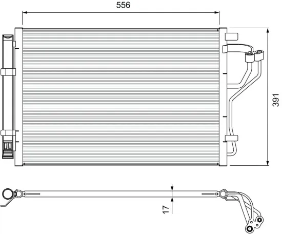Kondensator, Klimaanlage VALEO 814394 Bild Kondensator, Klimaanlage VALEO 814394