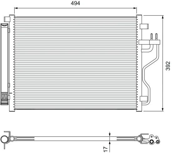 Kondensator, Klimaanlage VALEO 814396 Bild Kondensator, Klimaanlage VALEO 814396