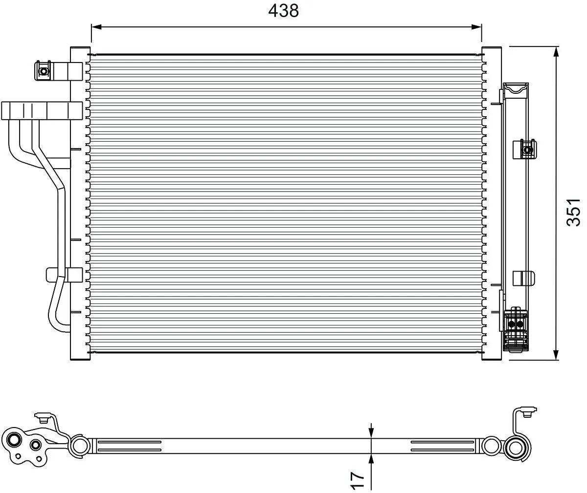 Kondensator, Klimaanlage VALEO 814399