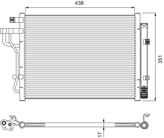 Kondensator, Klimaanlage VALEO 814399 Bild Kondensator, Klimaanlage VALEO 814399