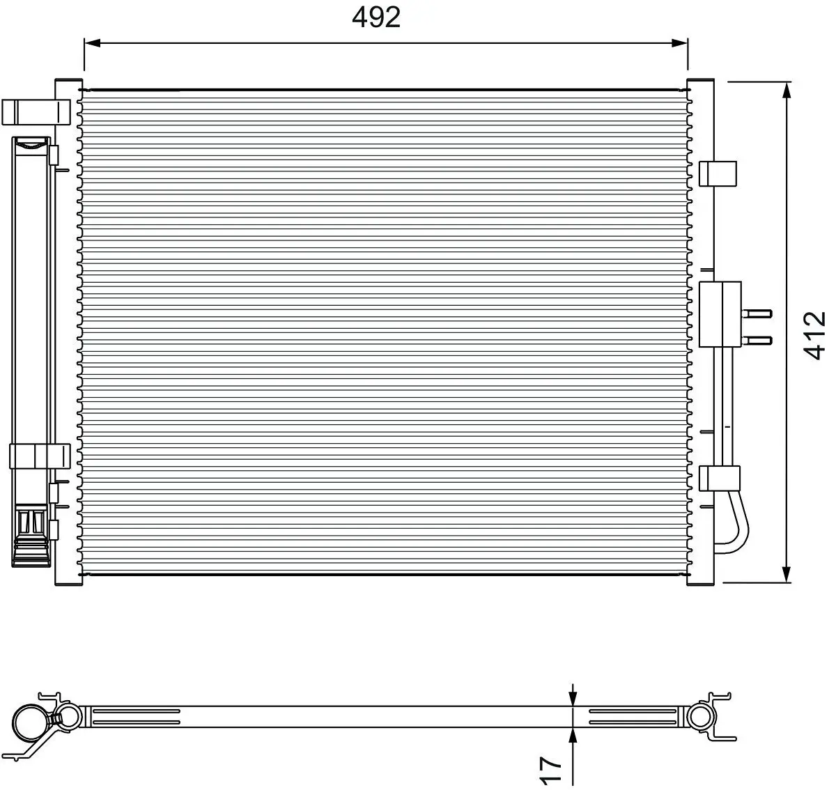 Kondensator, Klimaanlage VALEO 814402