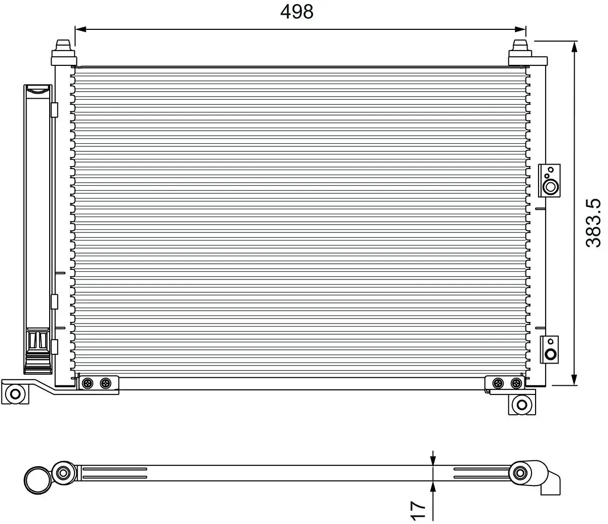 Kondensator, Klimaanlage VALEO 814403
