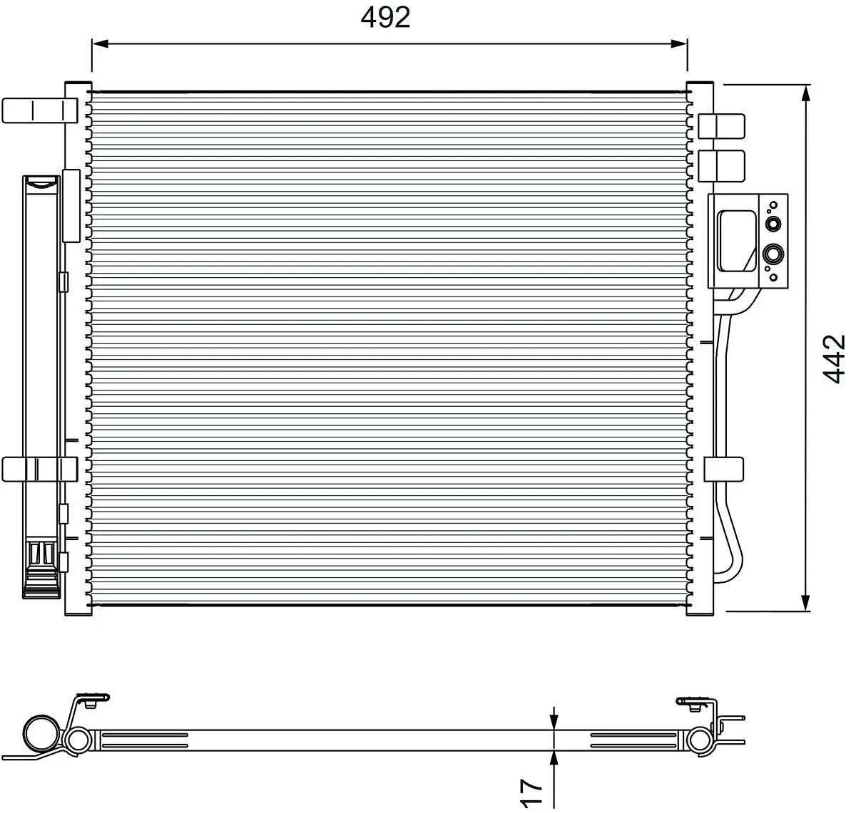 Kondensator, Klimaanlage VALEO 814404
