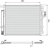 Kondensator, Klimaanlage VALEO 814404