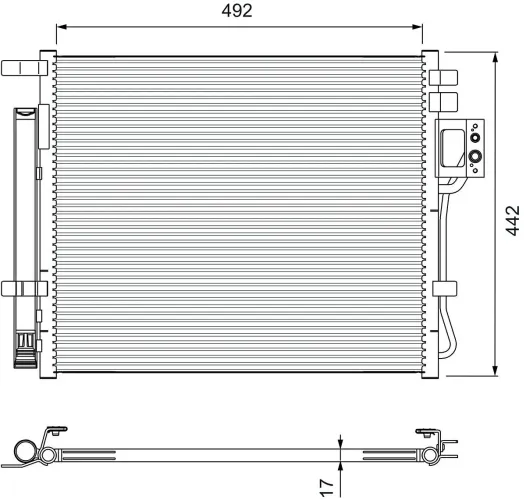 Kondensator, Klimaanlage VALEO 814404 Bild Kondensator, Klimaanlage VALEO 814404