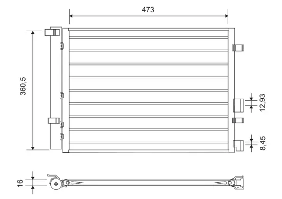Kondensator, Klimaanlage VALEO 814435 Bild Kondensator, Klimaanlage VALEO 814435