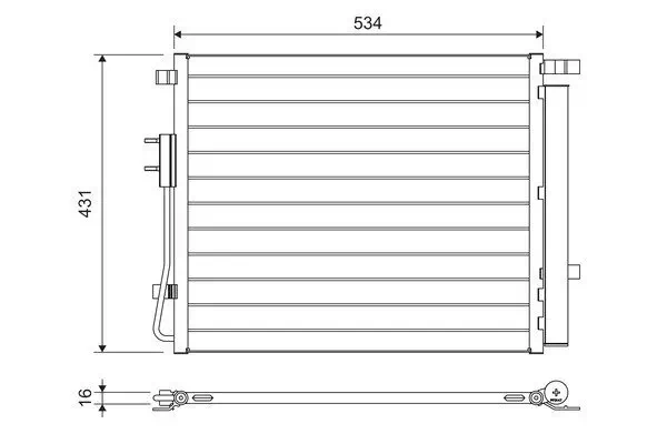 Kondensator, Klimaanlage VALEO 814459
