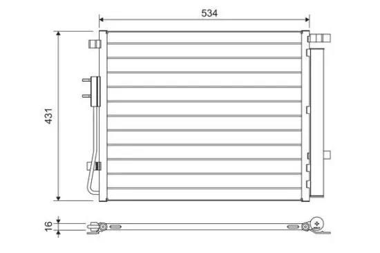 Kondensator, Klimaanlage VALEO 814459 Bild Kondensator, Klimaanlage VALEO 814459