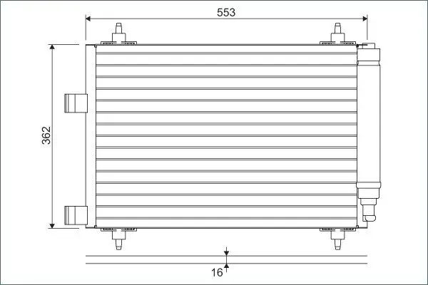 Kondensator, Klimaanlage VALEO 817526