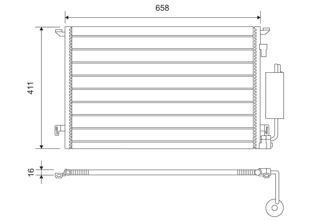 Kondensator, Klimaanlage VALEO 817648
