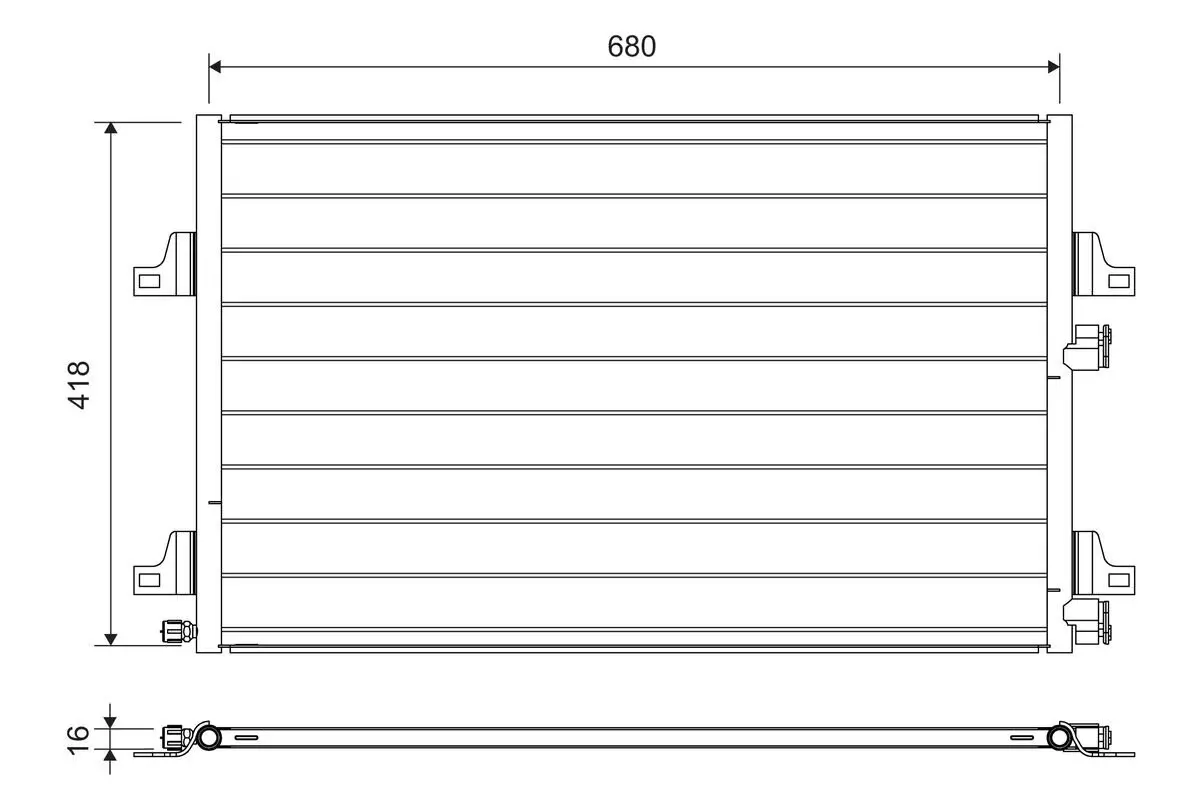 Kondensator, Klimaanlage VALEO 817731