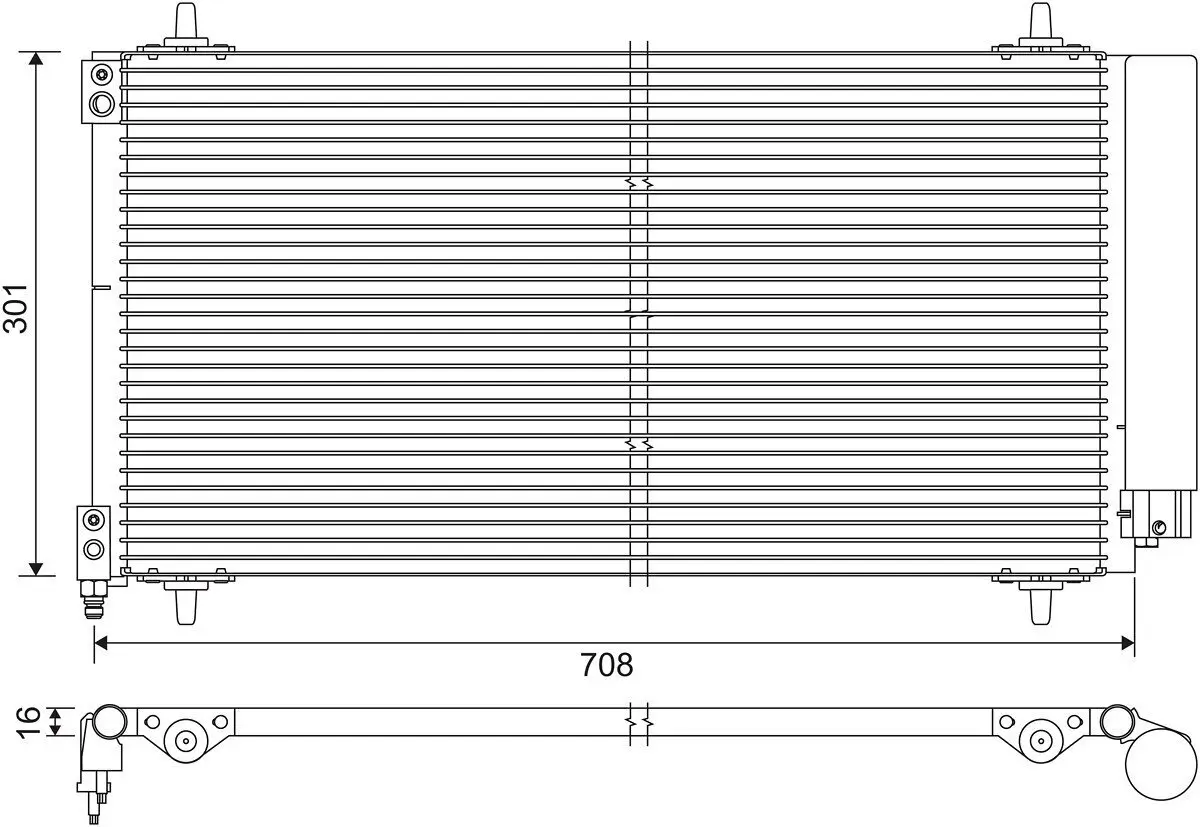 Kondensator, Klimaanlage VALEO 817740