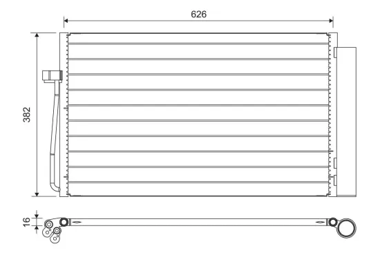 Kondensator, Klimaanlage VALEO 817851 Bild Kondensator, Klimaanlage VALEO 817851