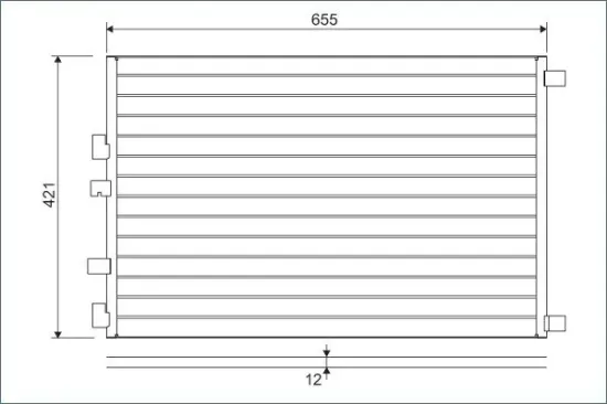 Kondensator, Klimaanlage VALEO 818002 Bild Kondensator, Klimaanlage VALEO 818002