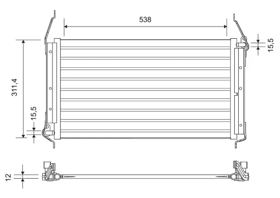 Kondensator, Klimaanlage VALEO 818019 Bild Kondensator, Klimaanlage VALEO 818019