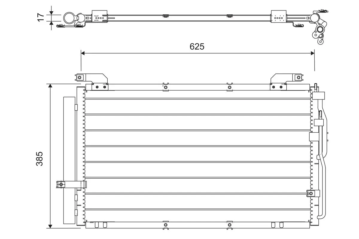 Kondensator, Klimaanlage VALEO 818075