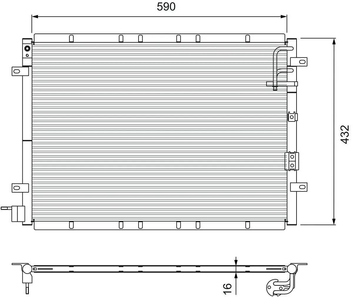 Kondensator, Klimaanlage VALEO 818080 Bild Kondensator, Klimaanlage VALEO 818080