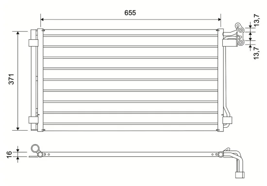 Kondensator, Klimaanlage VALEO 822566 Bild Kondensator, Klimaanlage VALEO 822566
