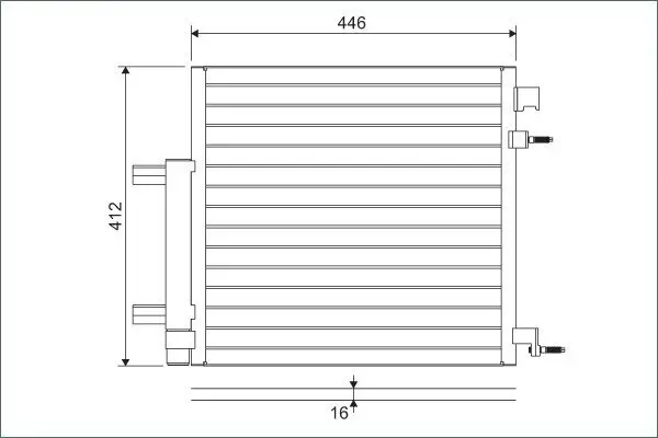 Kondensator, Klimaanlage VALEO 822578