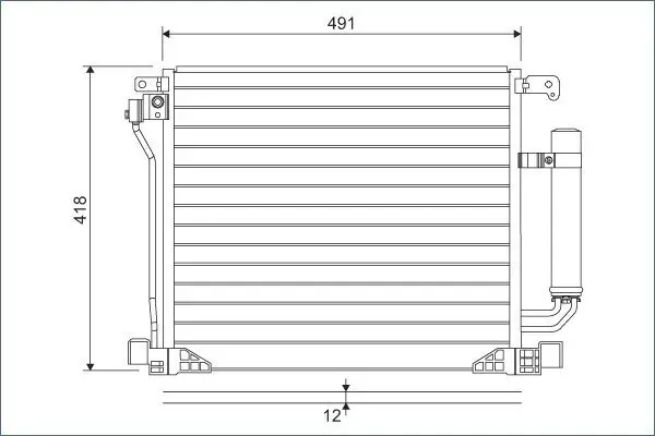 Kondensator, Klimaanlage VALEO 822587