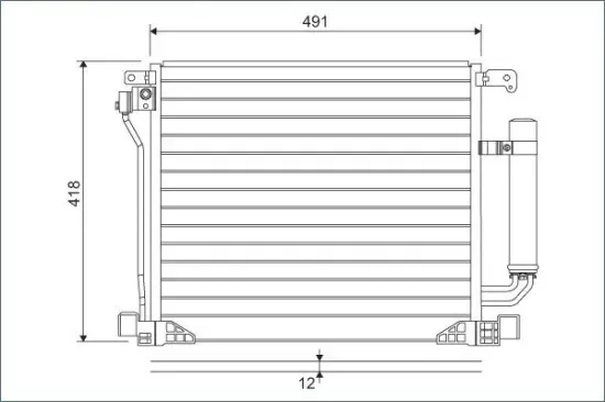 Kondensator, Klimaanlage VALEO 822587 Bild Kondensator, Klimaanlage VALEO 822587