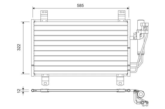 Kondensator, Klimaanlage VALEO 822589 Bild Kondensator, Klimaanlage VALEO 822589