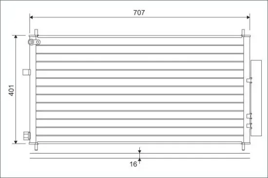 Kondensator, Klimaanlage VALEO 822593 Bild Kondensator, Klimaanlage VALEO 822593