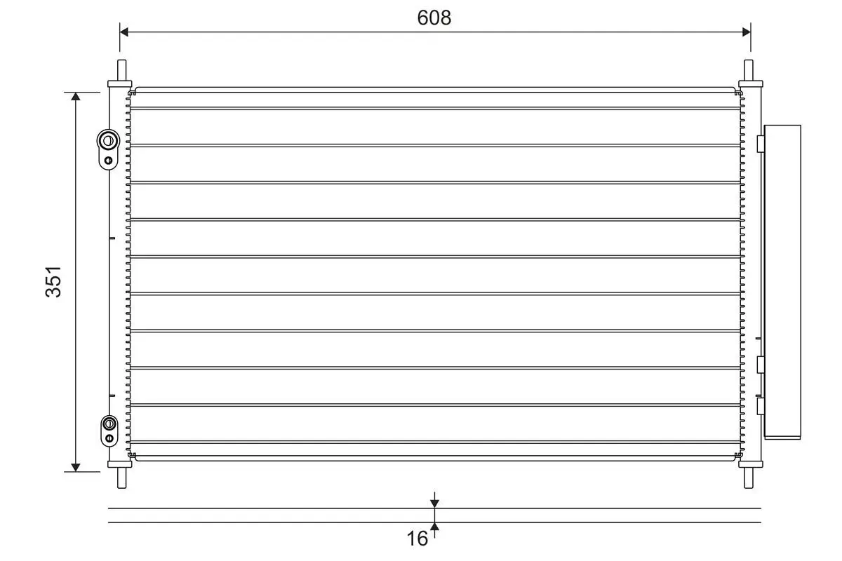 Kondensator, Klimaanlage VALEO 822595