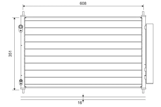 Kondensator, Klimaanlage VALEO 822595 Bild Kondensator, Klimaanlage VALEO 822595
