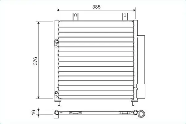 Kondensator, Klimaanlage VALEO 822600