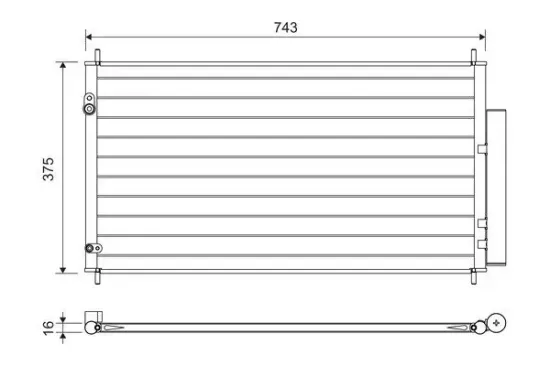 Kondensator, Klimaanlage VALEO 822606 Bild Kondensator, Klimaanlage VALEO 822606