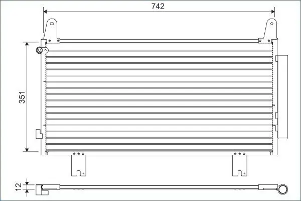 Kondensator, Klimaanlage VALEO 822634