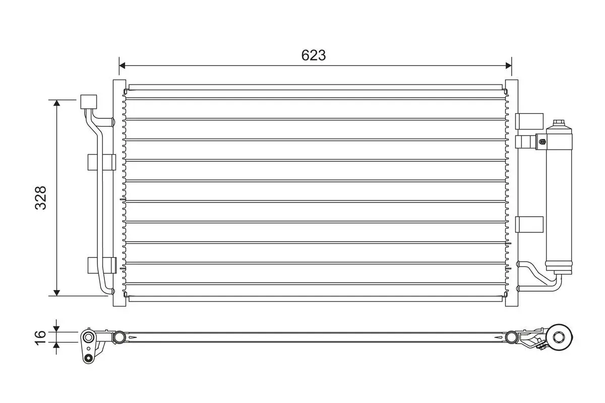 Kondensator, Klimaanlage VALEO 822646