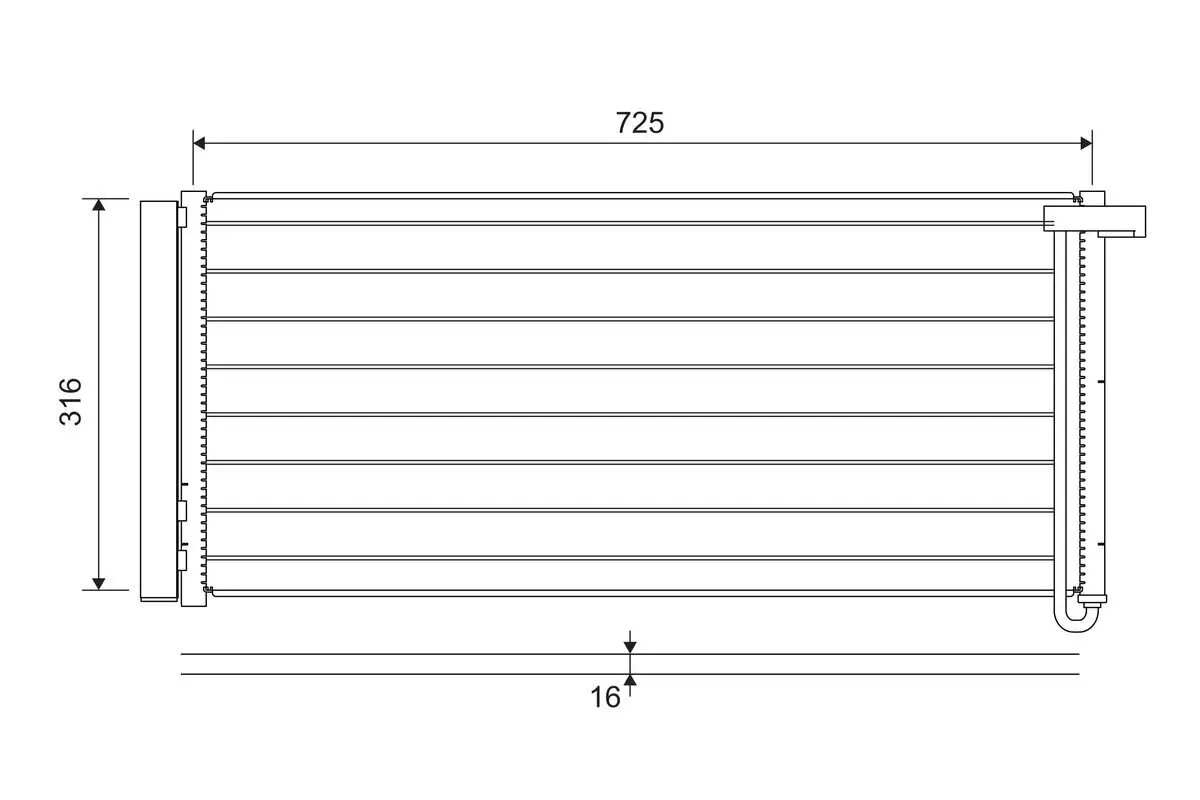 Kondensator, Klimaanlage VALEO 822652
