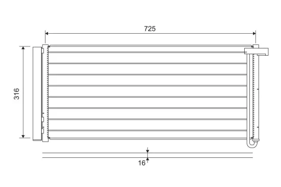 Kondensator, Klimaanlage VALEO 822652 Bild Kondensator, Klimaanlage VALEO 822652