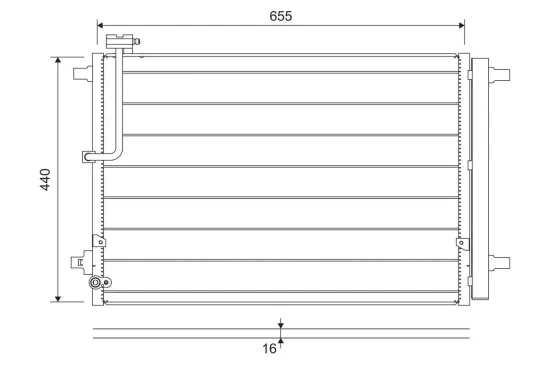 Kondensator, Klimaanlage VALEO 822657 Bild Kondensator, Klimaanlage VALEO 822657