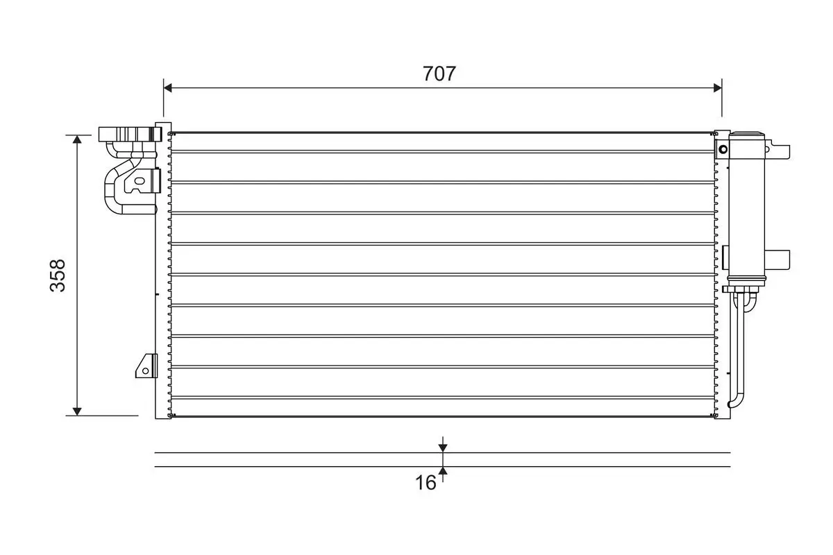 Kondensator, Klimaanlage VALEO 822690