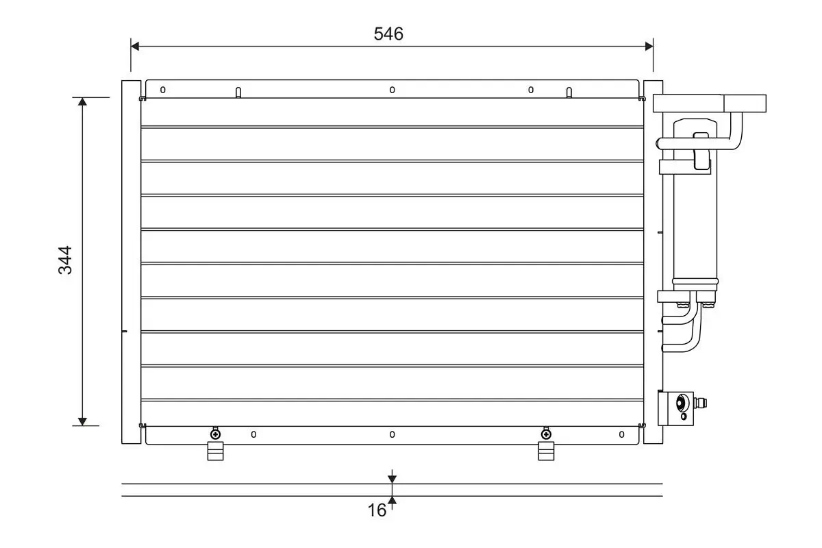 Kondensator, Klimaanlage VALEO 822693