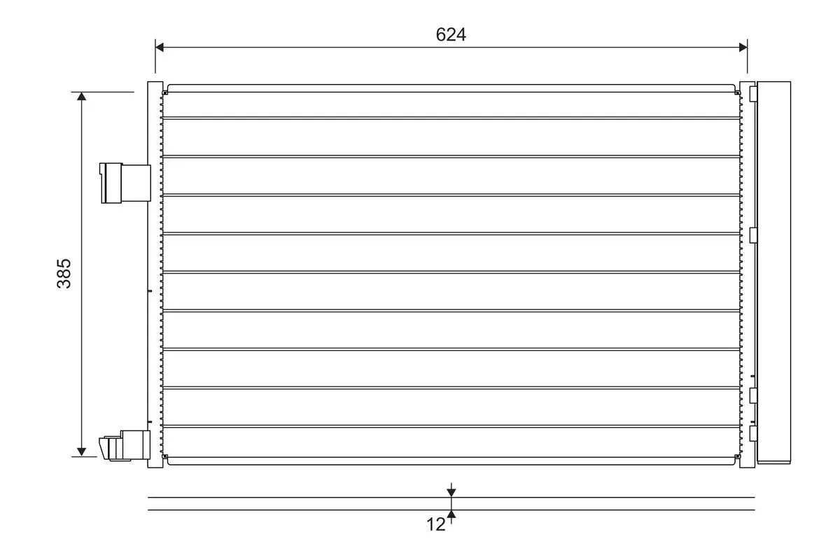 Kondensator, Klimaanlage VALEO 822697