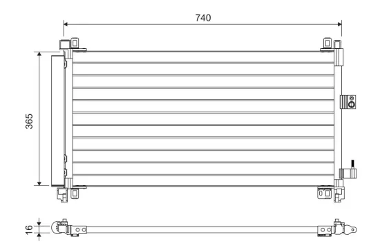 Kondensator, Klimaanlage VALEO 822703 Bild Kondensator, Klimaanlage VALEO 822703