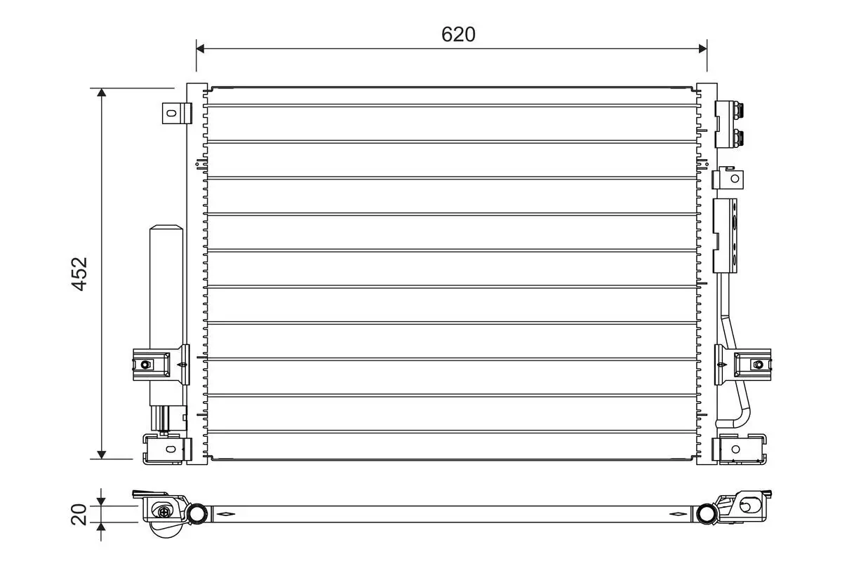Kondensator, Klimaanlage VALEO 822705