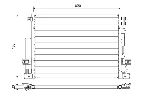 Kondensator, Klimaanlage VALEO 822705 Bild Kondensator, Klimaanlage VALEO 822705