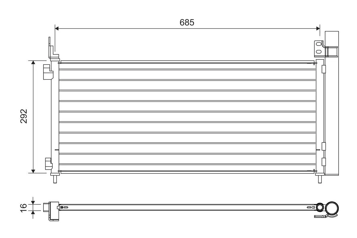 Kondensator, Klimaanlage VALEO 822720