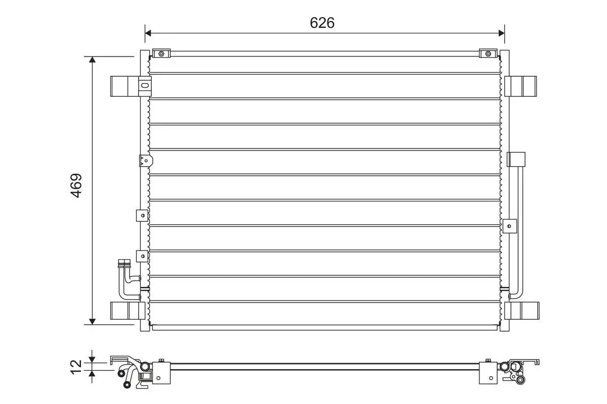 Kondensator, Klimaanlage VALEO 822724