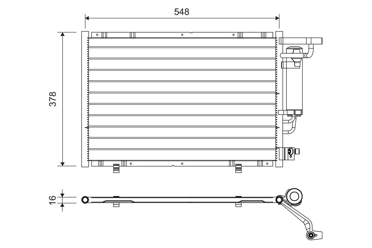 Kondensator, Klimaanlage VALEO 822730