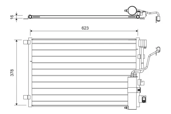 Kondensator, Klimaanlage VALEO 822733 Bild Kondensator, Klimaanlage VALEO 822733