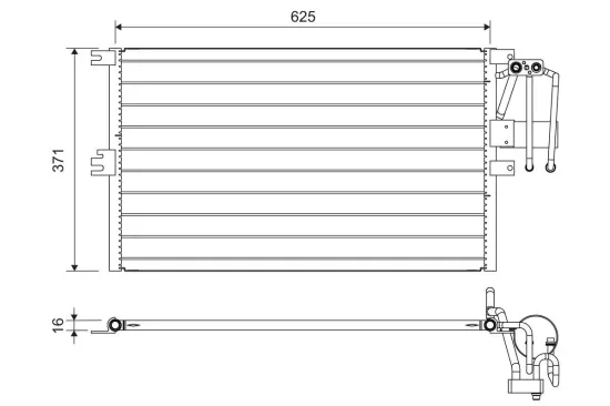 Kondensator, Klimaanlage VALEO 822735 Bild Kondensator, Klimaanlage VALEO 822735