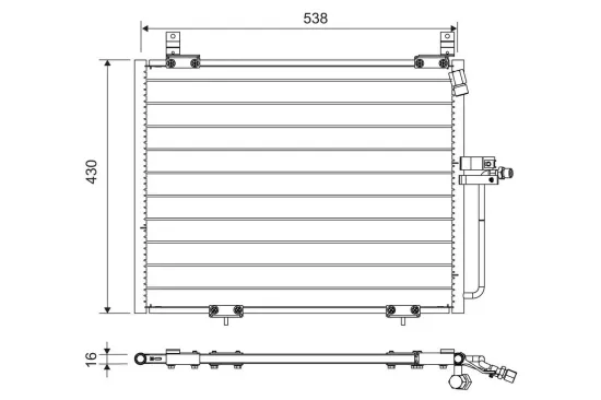 Kondensator, Klimaanlage VALEO 822740 Bild Kondensator, Klimaanlage VALEO 822740