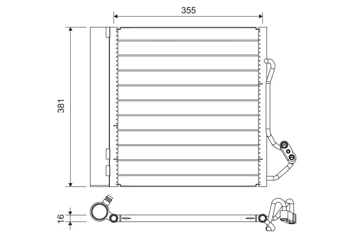 Kondensator, Klimaanlage VALEO 822741